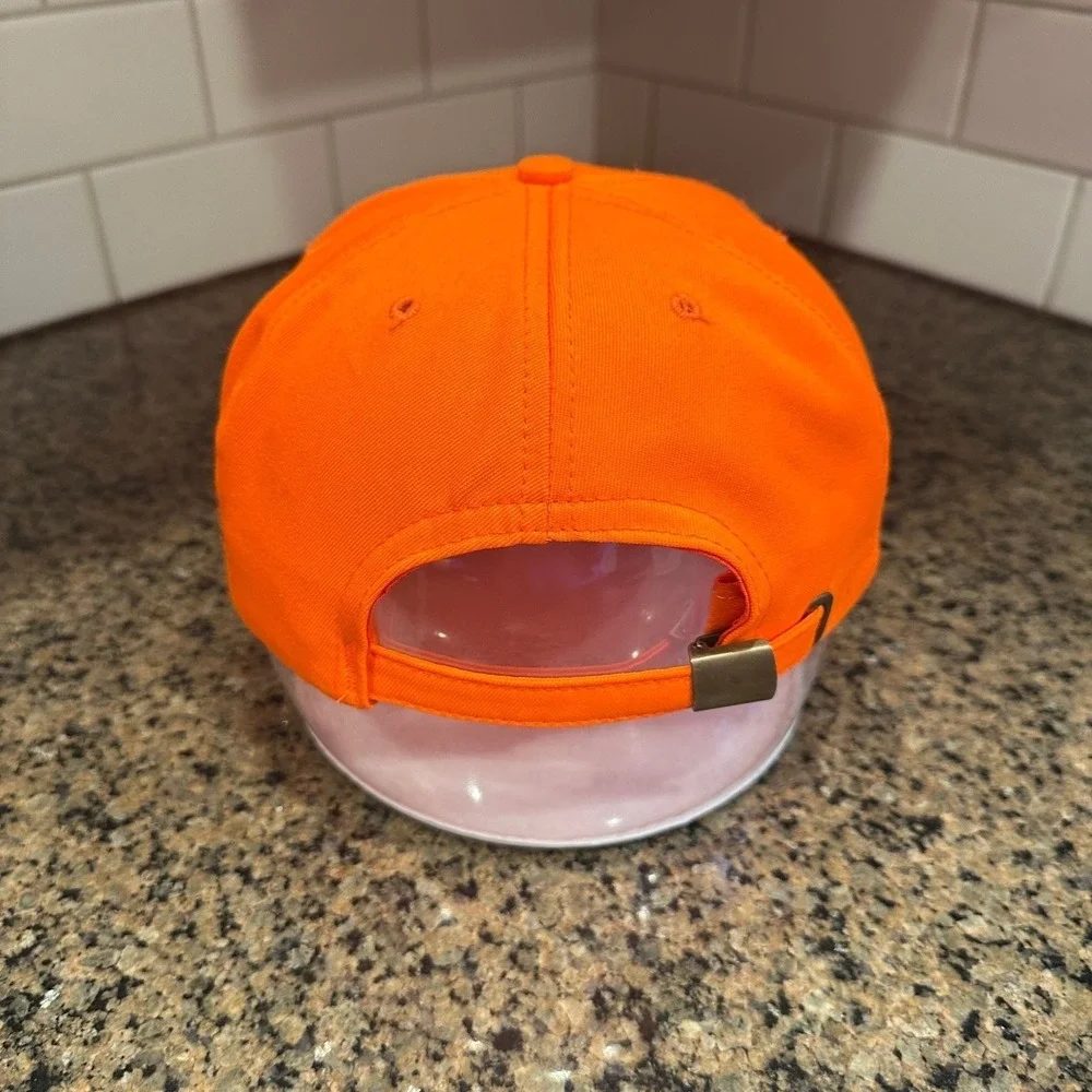 Vtg Pheasants Forever Outdoor Cap Hunting Hat Adjustable Orange Brown Made in US